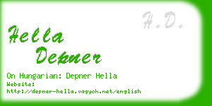 hella depner business card